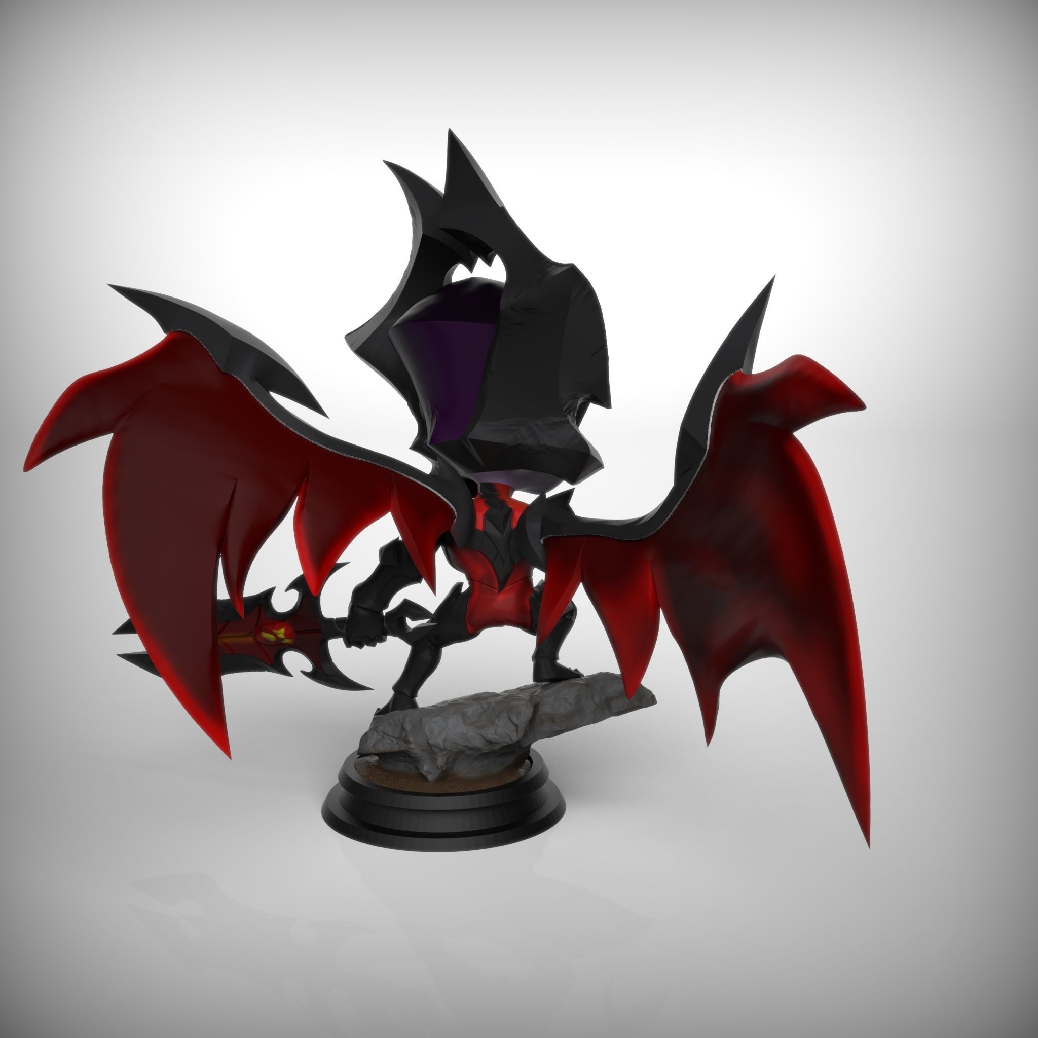 Aatrox chibi tft league of legends 3D print model_6