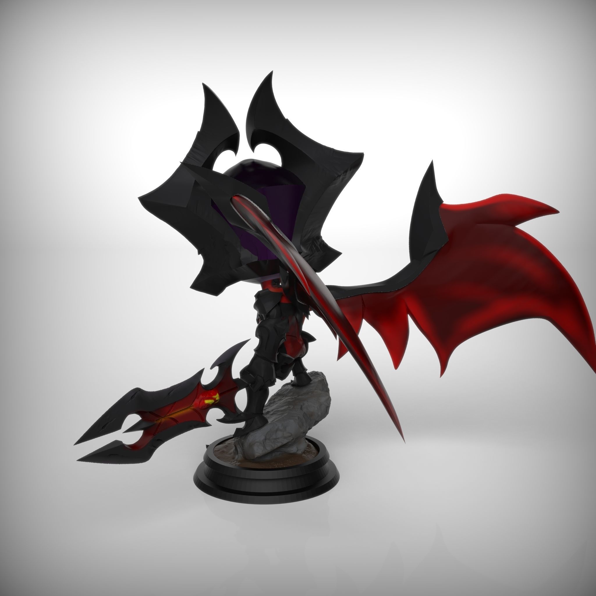 Aatrox chibi tft league of legends 3D print model_5