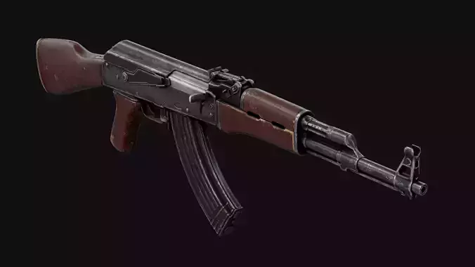 AK-47 Low-poly 3D model