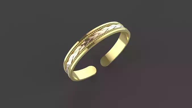 3D Model - Elegant Gold Bracelet 3D print model