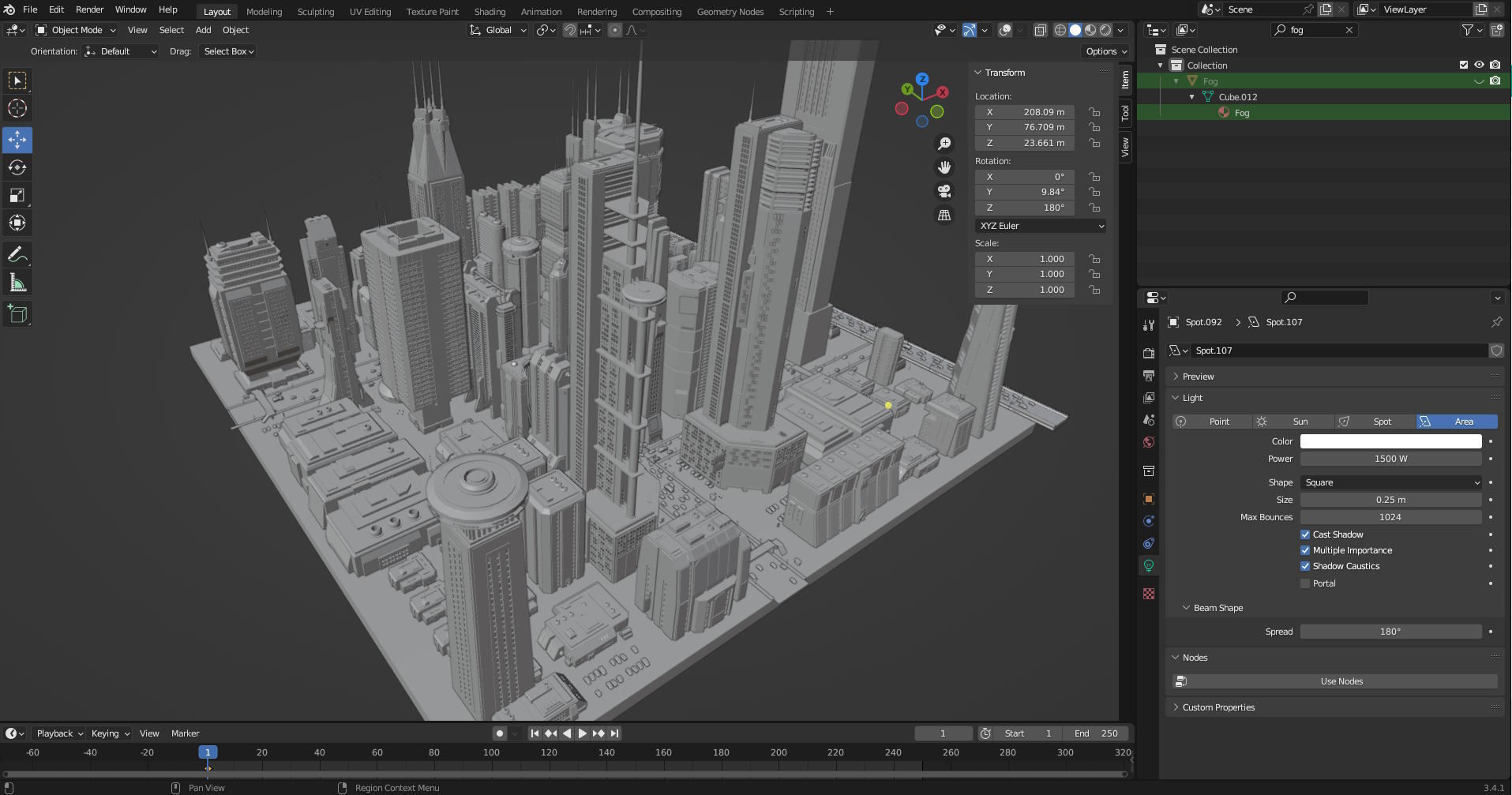 Cyberpunk City Scene - Blender - 50 Buildings with materials 3D model_14