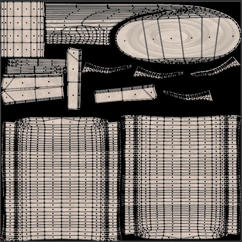 Ancient Roman Government Building Low-poly 3D model_25