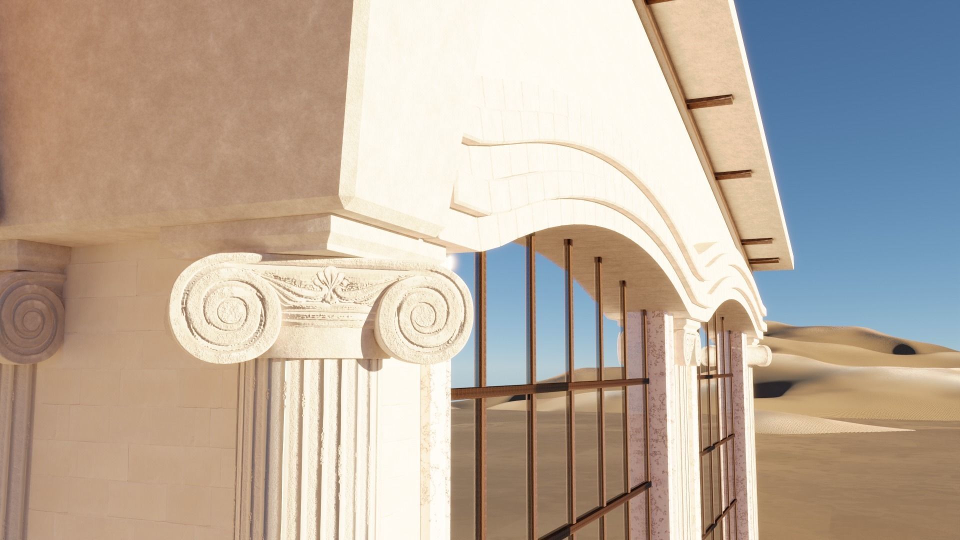 Ancient Roman Government Building Low-poly 3D model_17