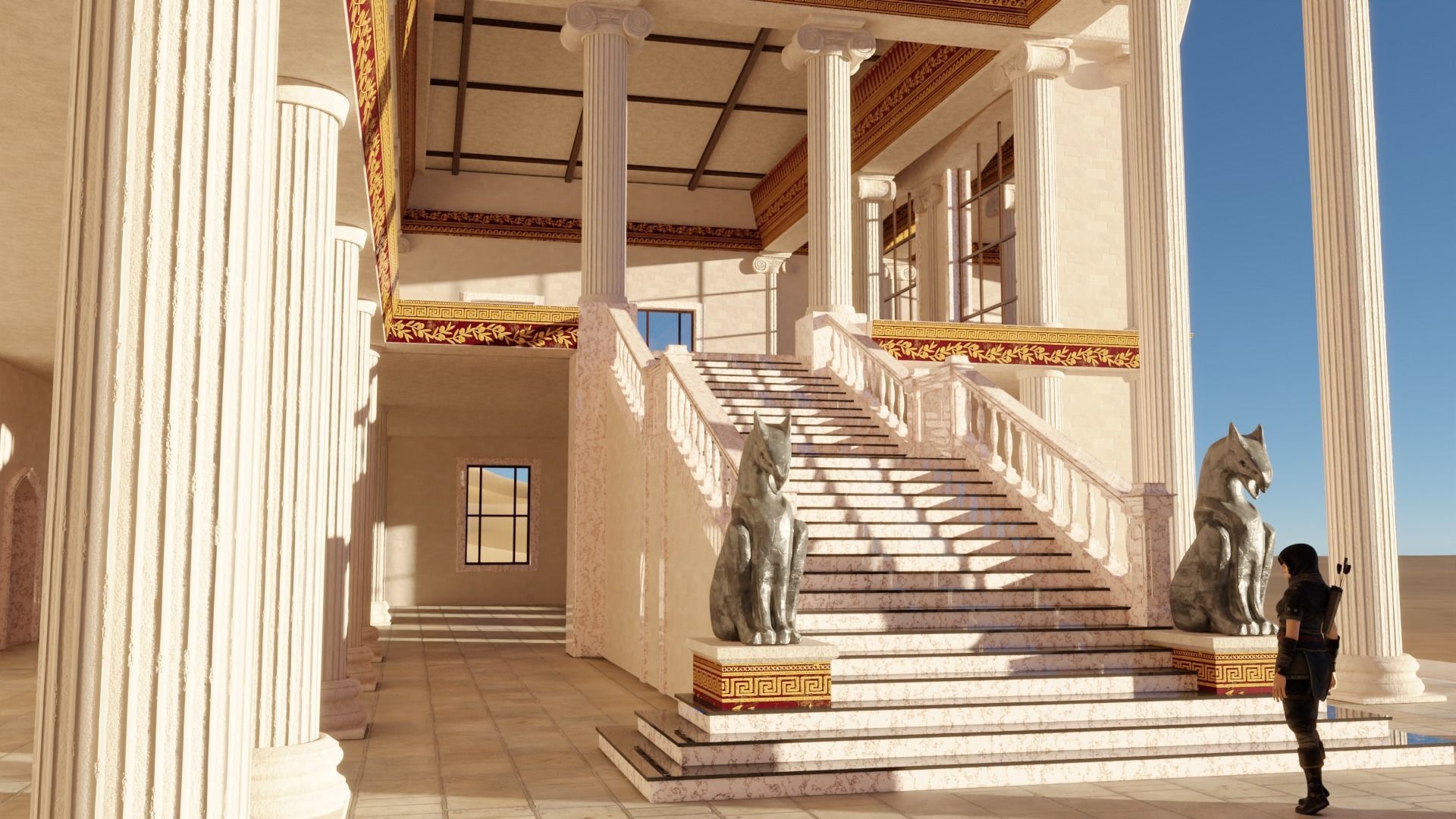 Ancient Roman Government Building Low-poly 3D model_15