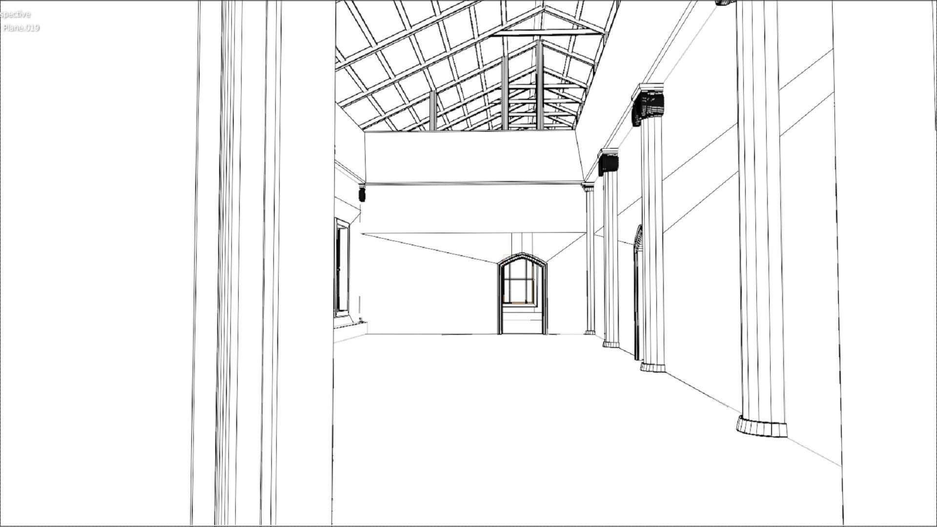 Ancient Roman Government Building Low-poly 3D model_10