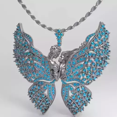 Butterfly lovers necklace