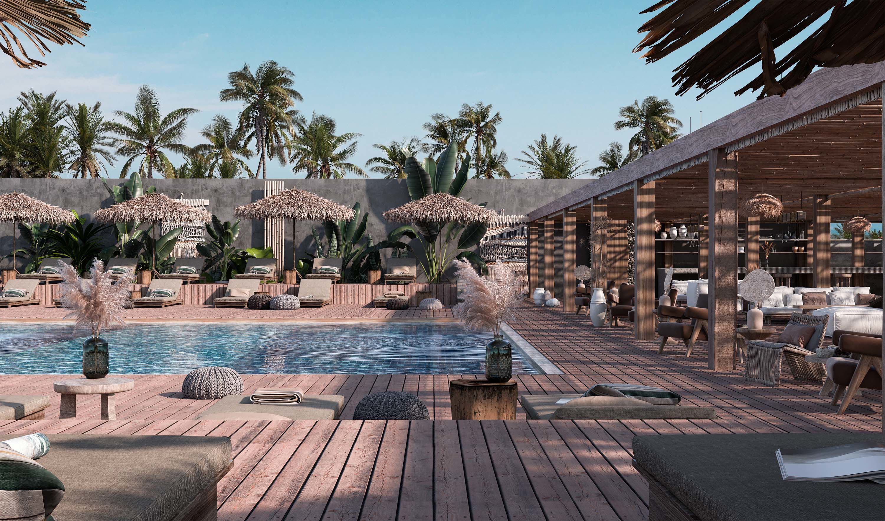 Club House - Open Air Low-poly 3D model_3