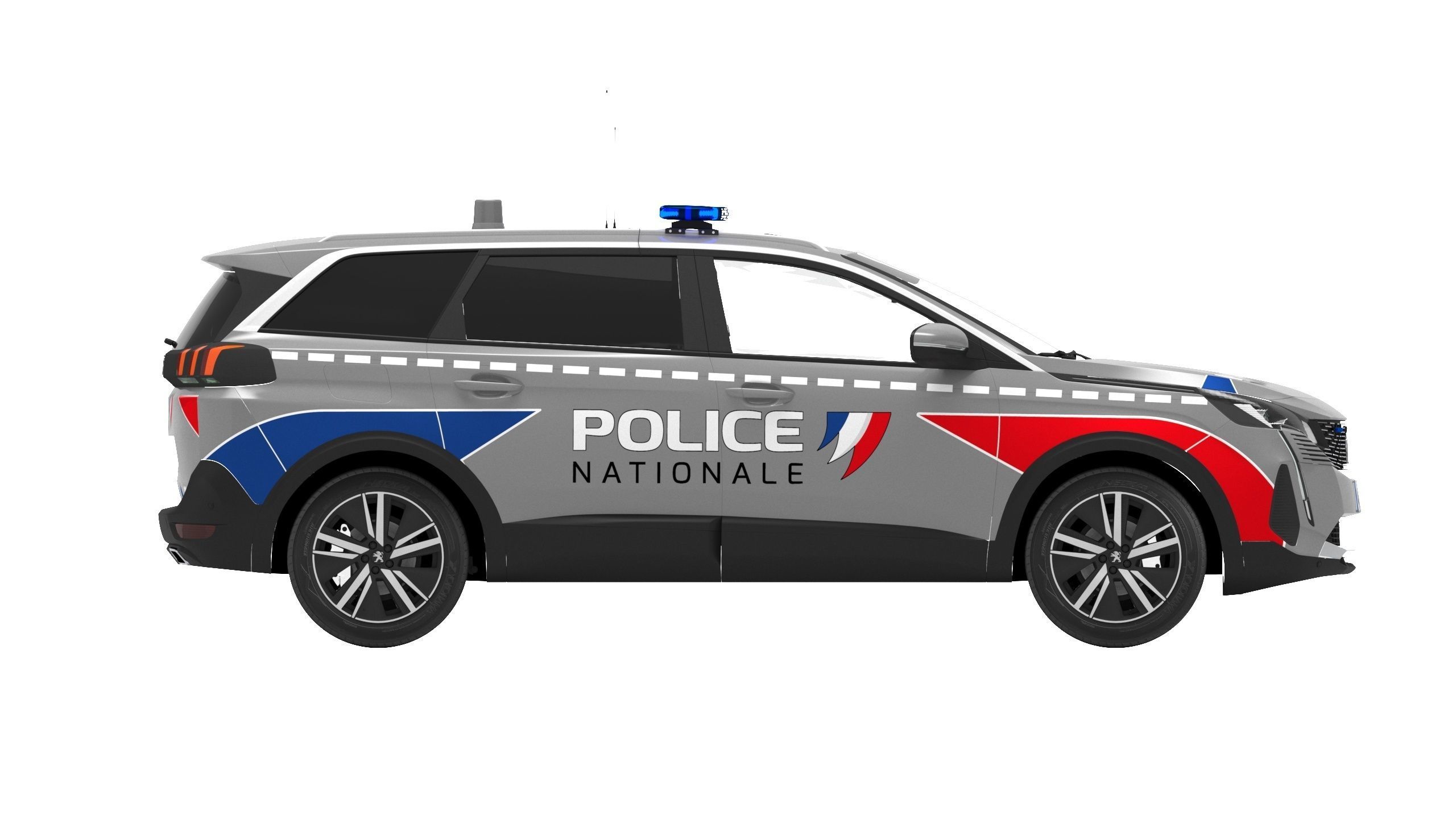Police Peugeot 5008  3D model_3