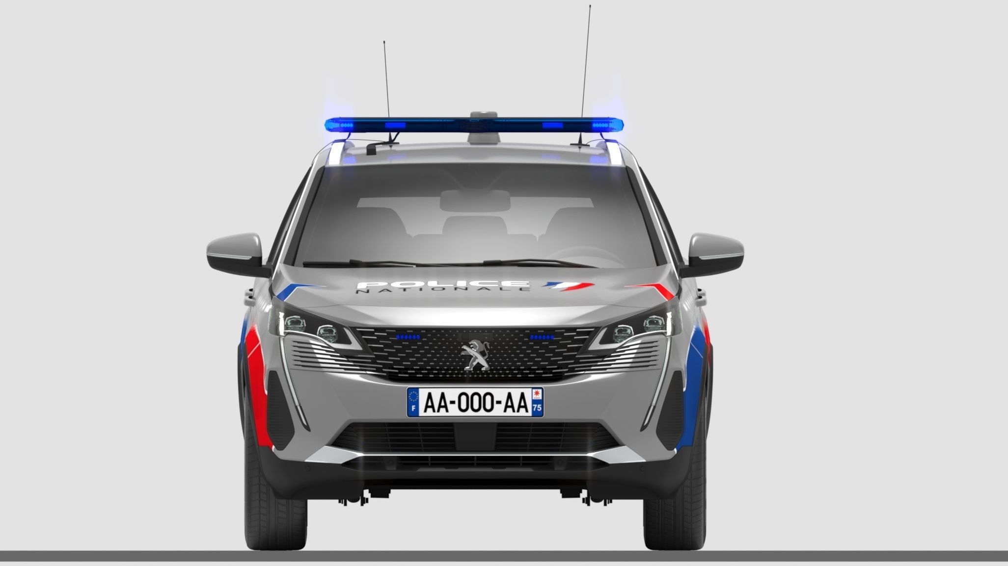 Police Peugeot 5008  3D model_1