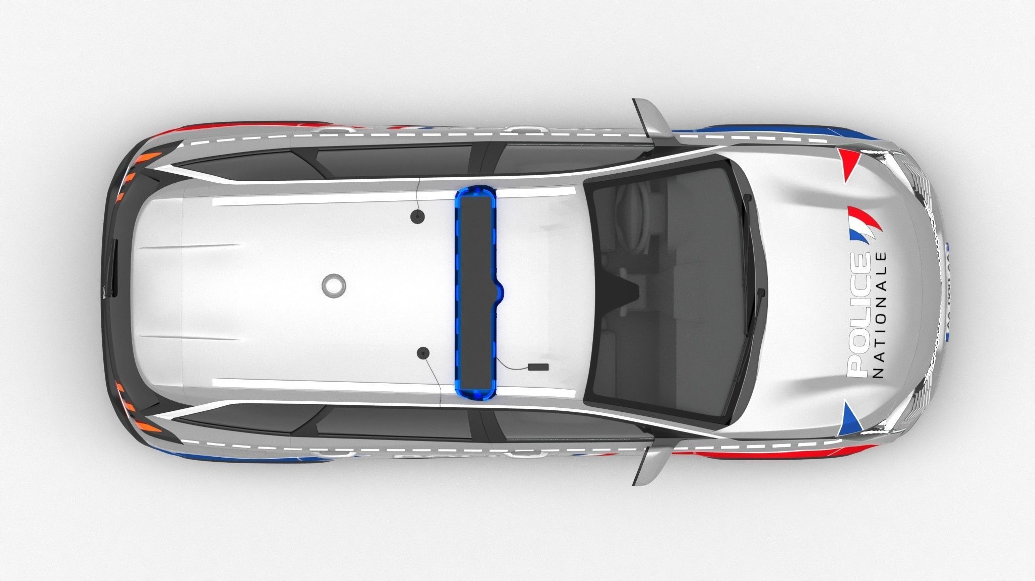 Police Peugeot 5008  3D model_4