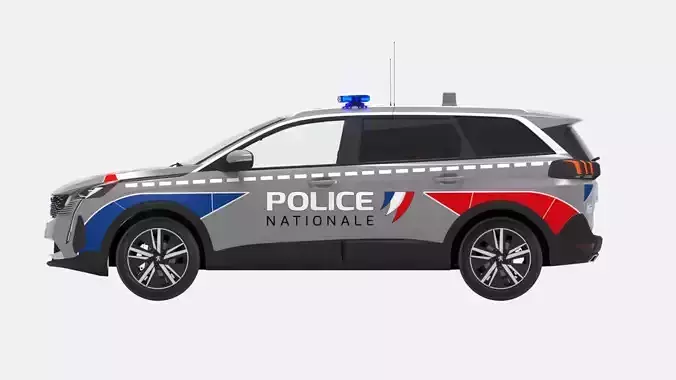 Police Peugeot 5008  3D model