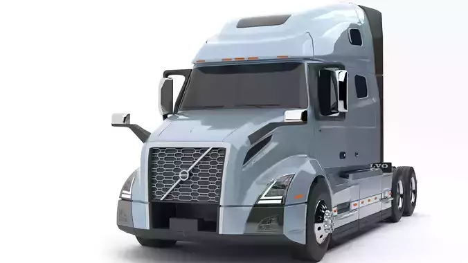 High poly 3d model of VOLVO VNL 760 and Tutorial video 3D model