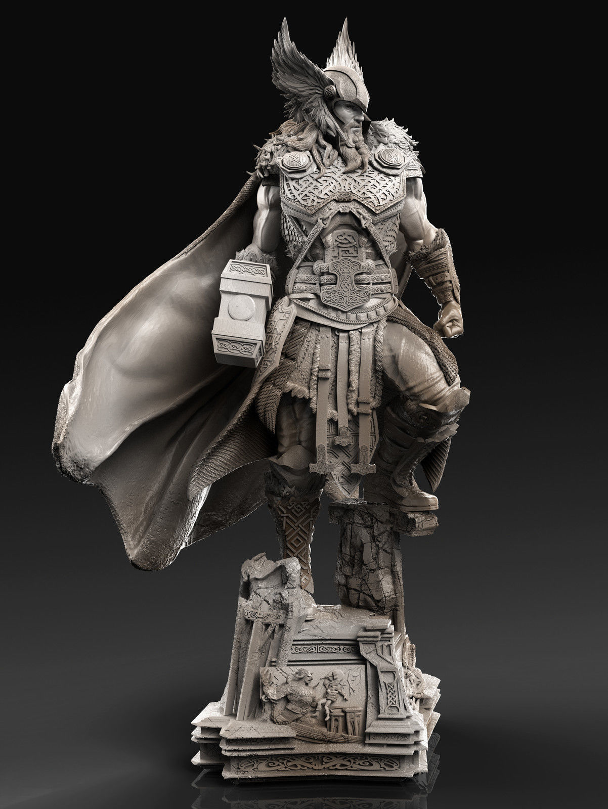 Thor GOD OF THUNDER Viking Celtic Warior 3D model 3D printable | CGTrader