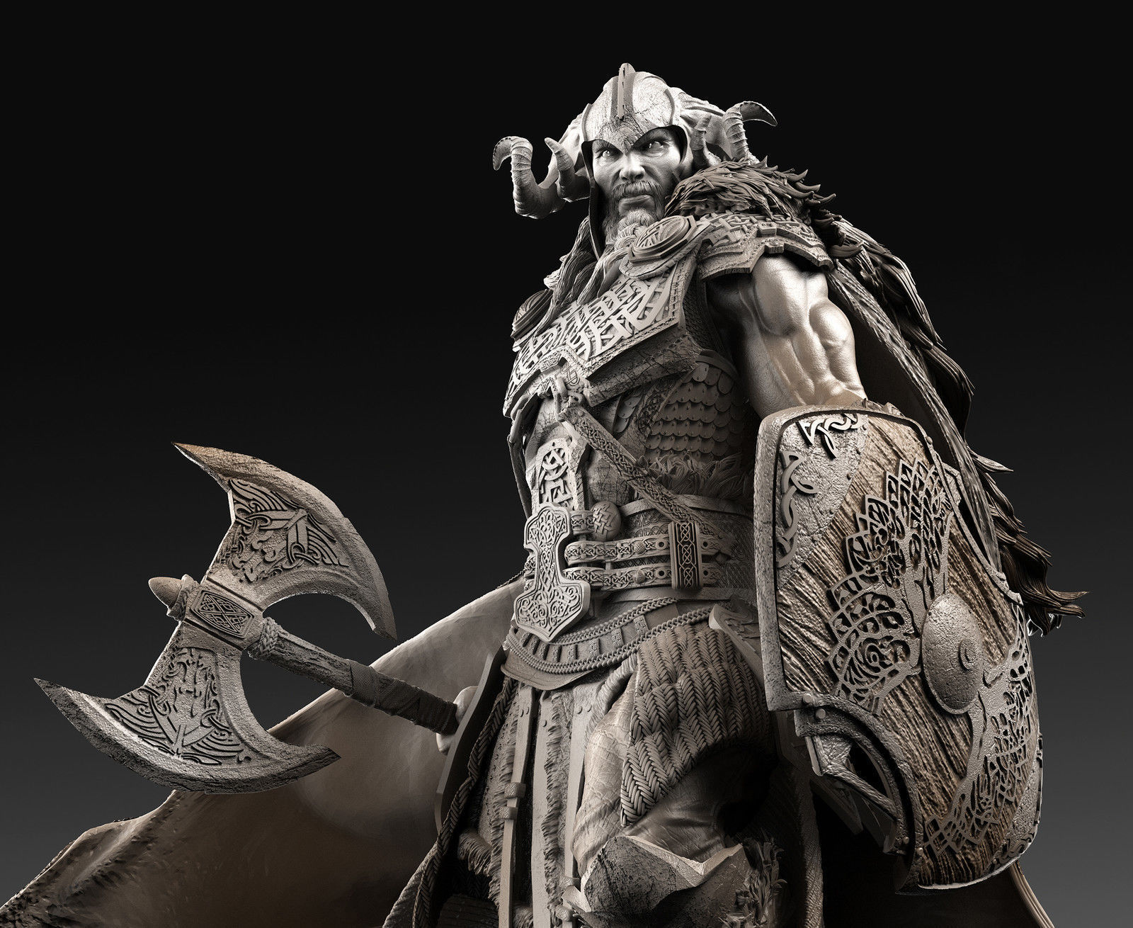 Thor GOD OF THUNDER Viking Celtic Warior 3D model 3D printable | CGTrader
