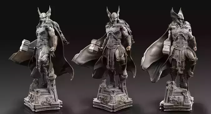 Thor GOD OF THUNDER Viking Celtic Warior  3D print model