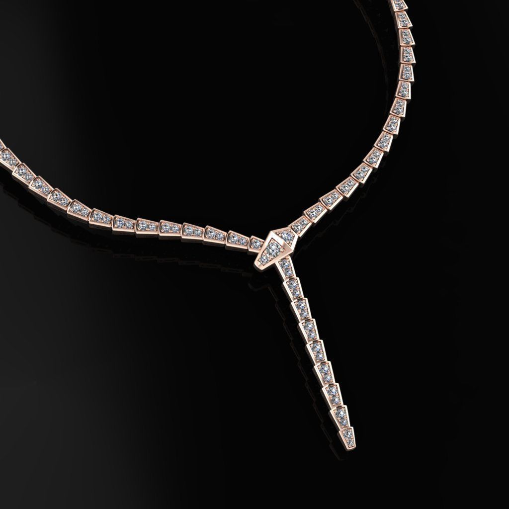 Bvlgari Serpenti Necklace  3D print model_1