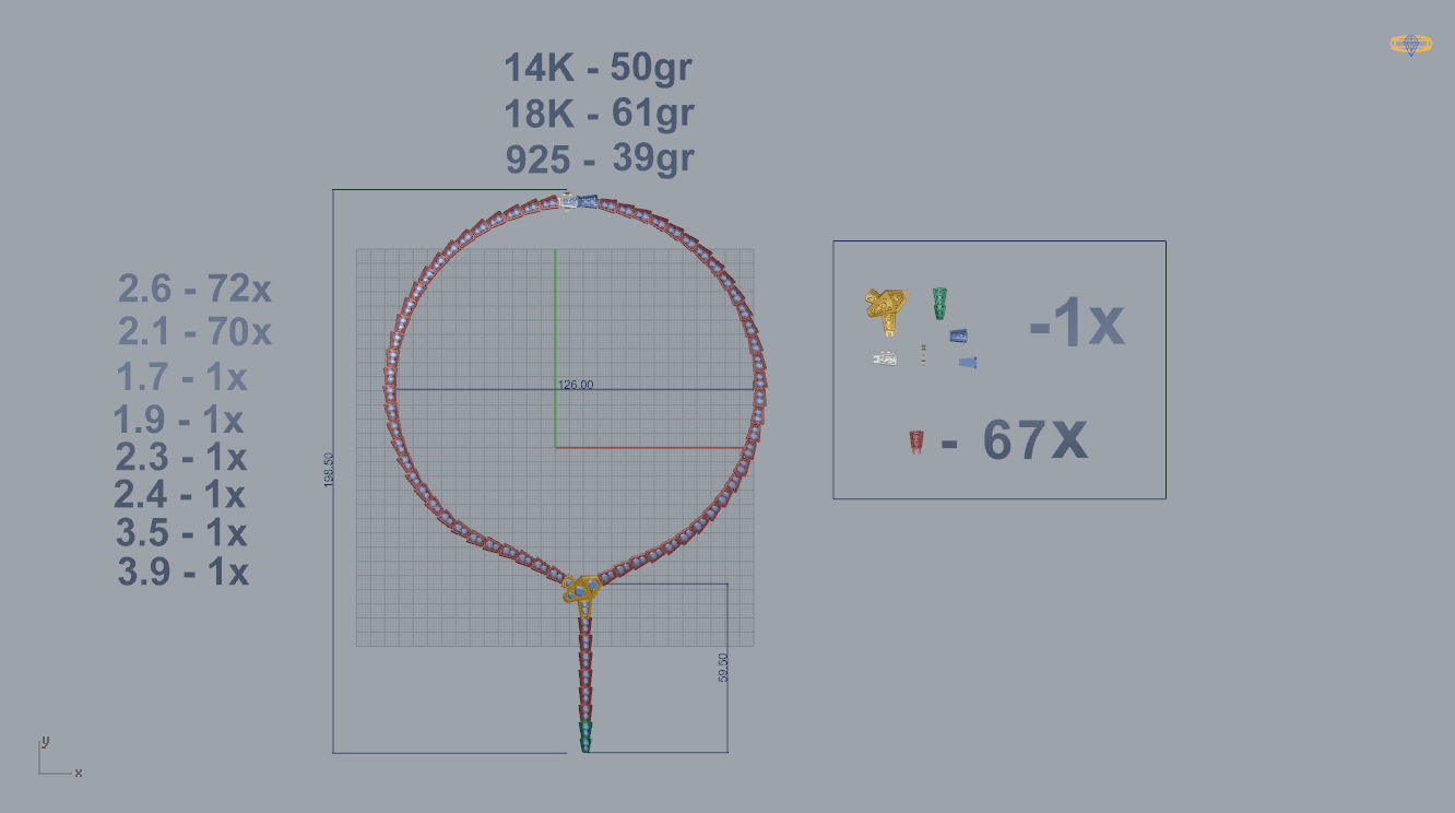 Bvlgari Serpenti Necklace  3D print model_3