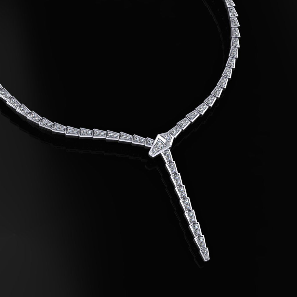 Bvlgari Serpenti Necklace  3D print model_2