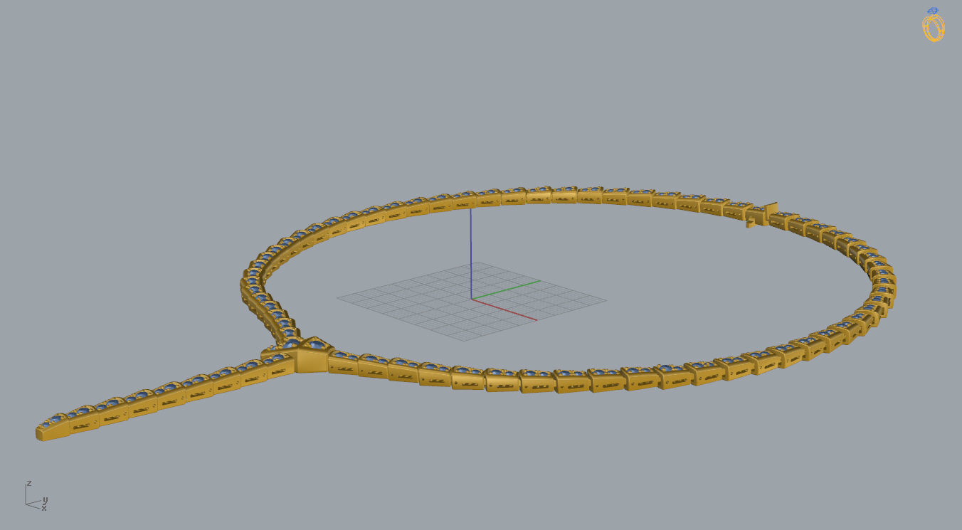 Bvlgari Serpenti Necklace  3D print model_7