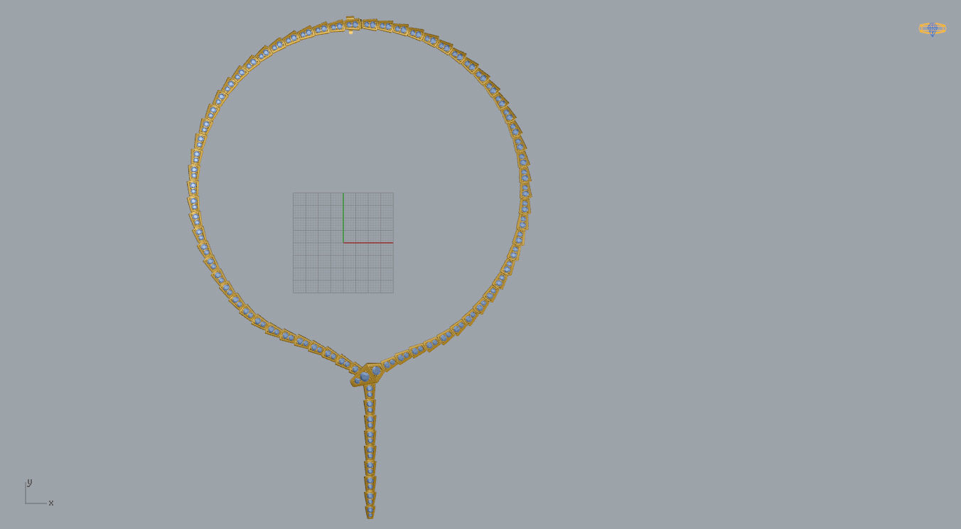Bvlgari Serpenti Necklace  3D print model_9