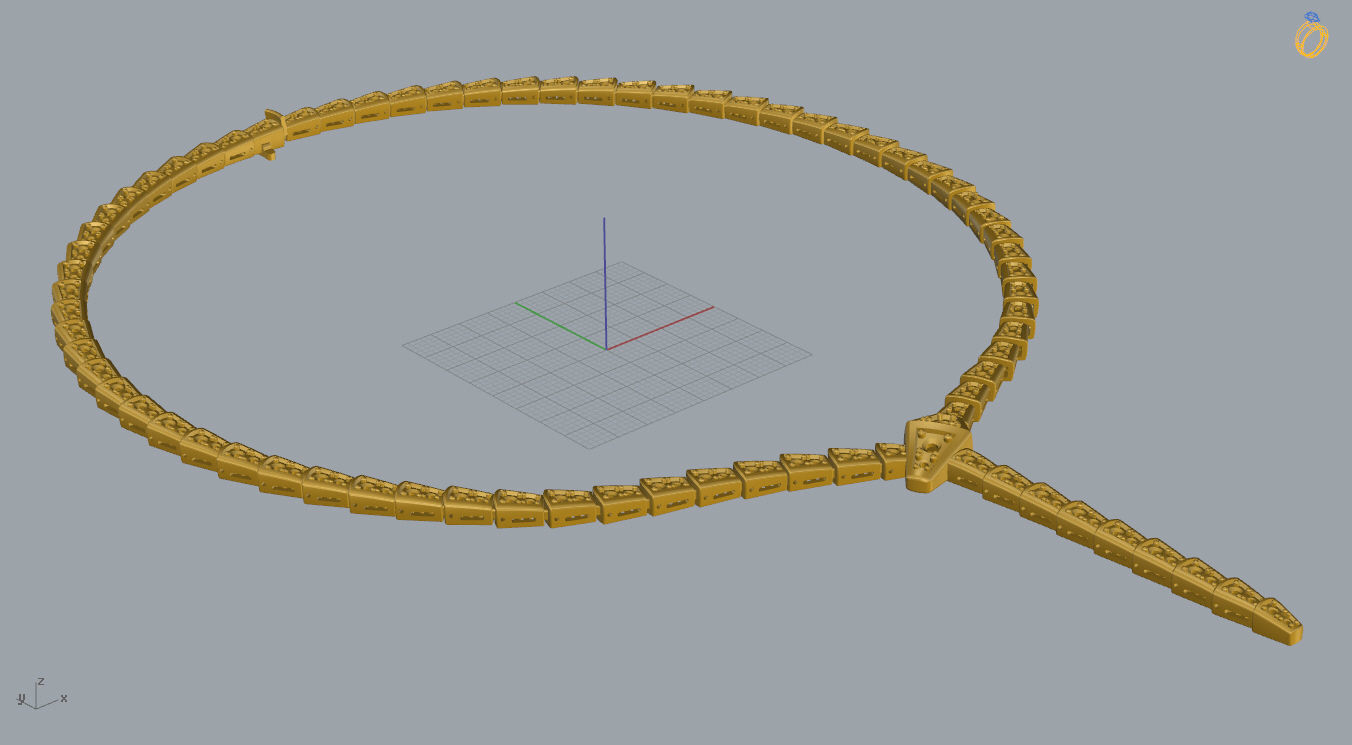 Bvlgari Serpenti Necklace  3D print model_13