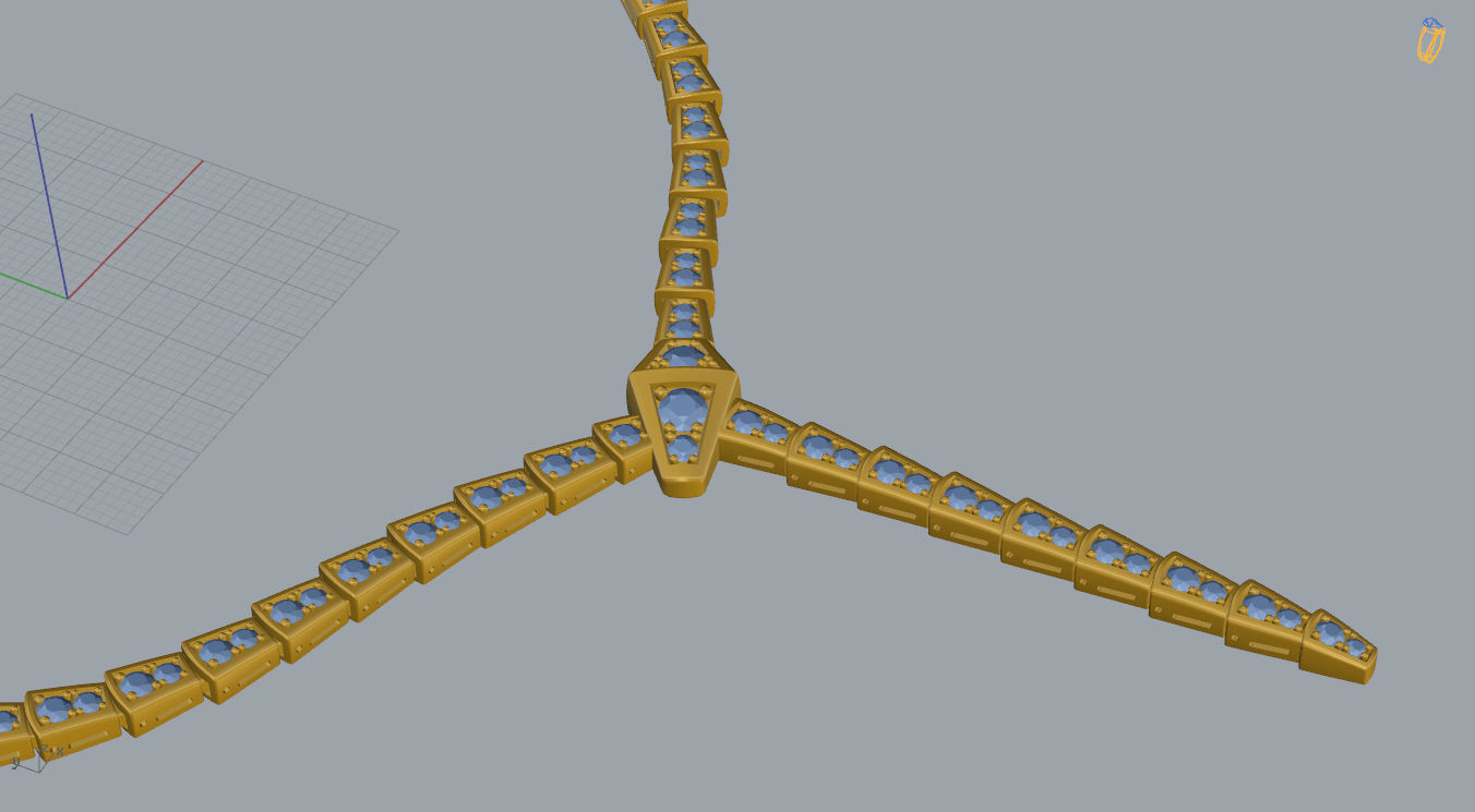 Bvlgari Serpenti Necklace  3D print model_6