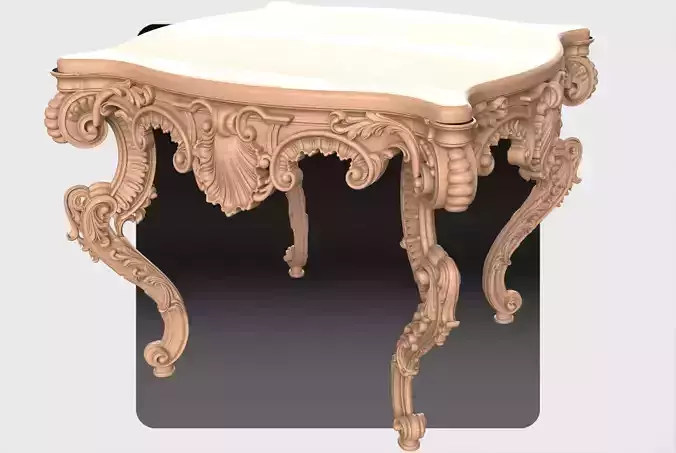 Carved coffee table for CNC 04