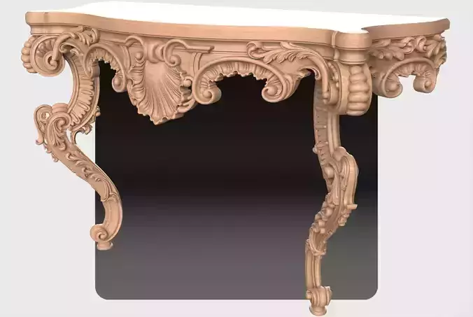 Carved console 2 leg for CNC 04