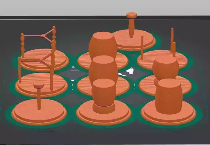 10 ROUND DINING TABLES COLLECTION 3D print model