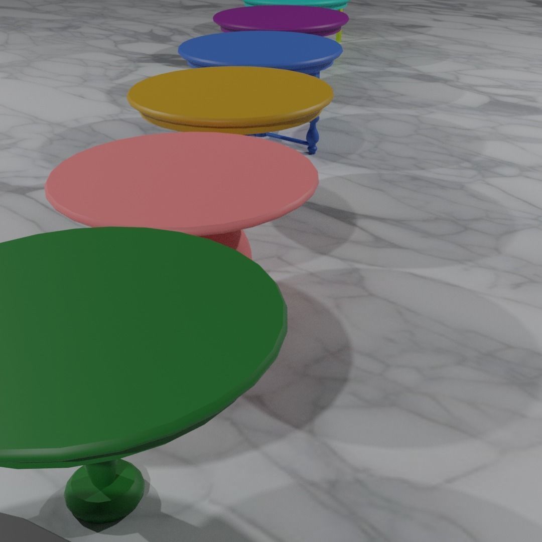 10 ROUND DINING TABLES COLLECTION 3D print model_1