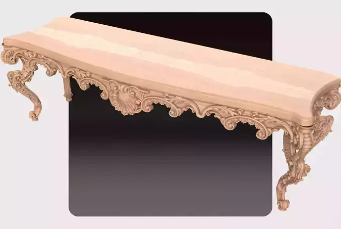 Carved tv table for CNC 04