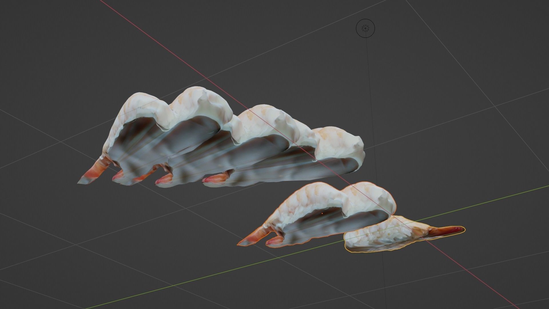 Sushi Delight 3D Scanned Shrimp Nigiri Low-poly 3D model_61