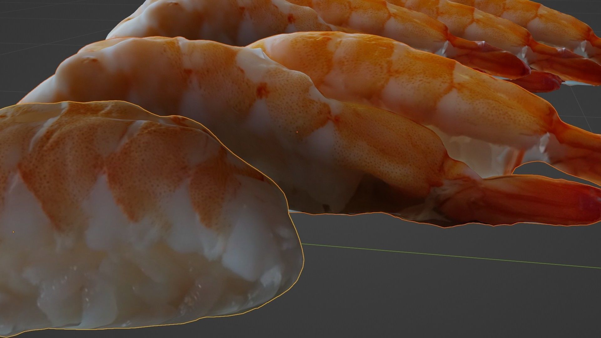 Sushi Delight 3D Scanned Shrimp Nigiri Low-poly 3D model_33