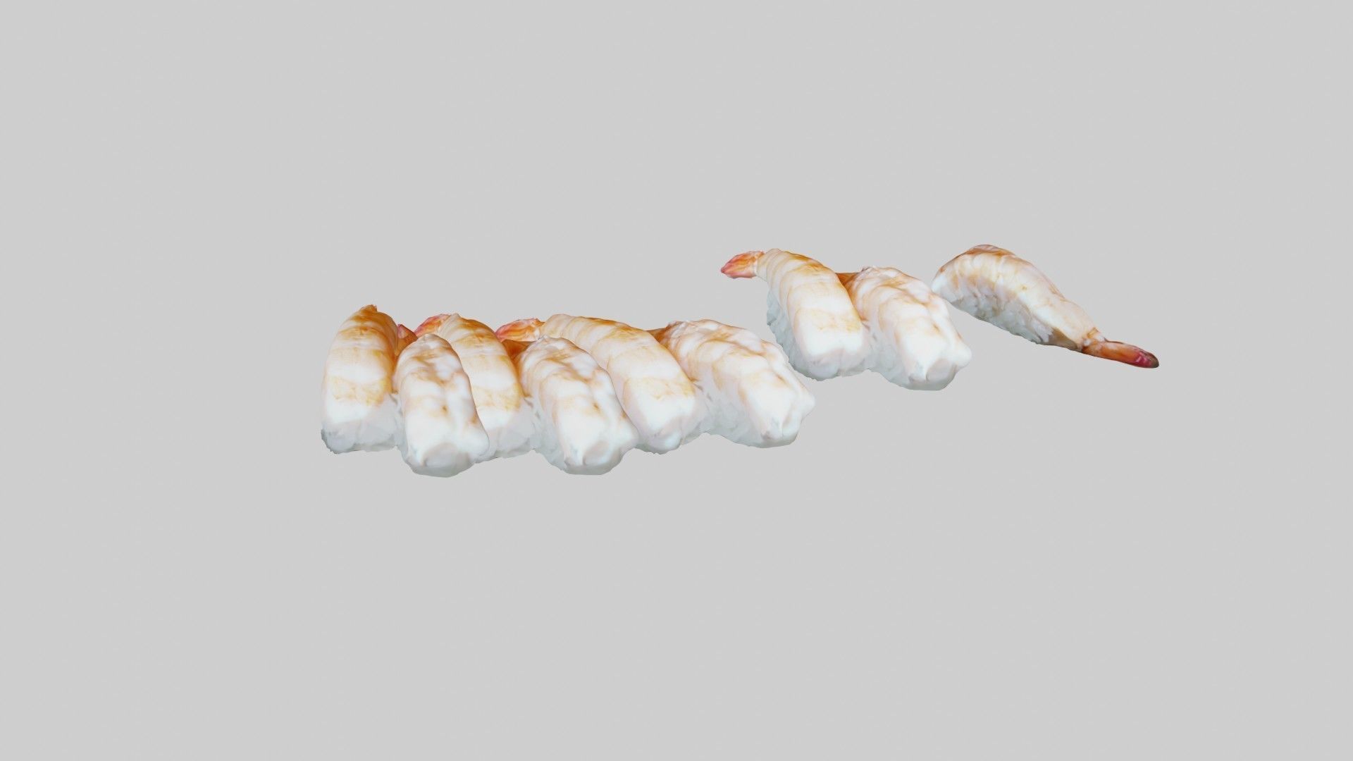 Sushi Delight 3D Scanned Shrimp Nigiri Low-poly 3D model_11