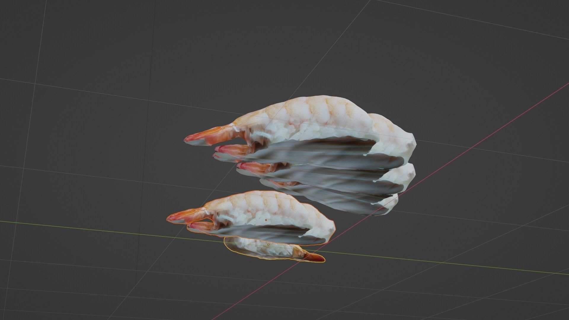 Sushi Delight 3D Scanned Shrimp Nigiri Low-poly 3D model_60