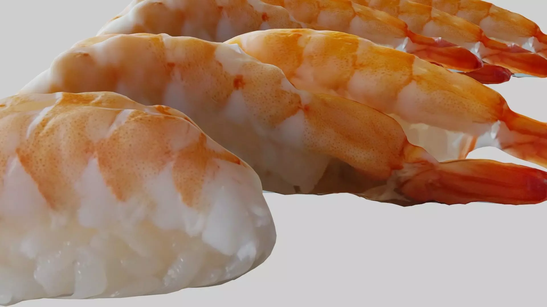 Sushi Delight 3D Scanned Shrimp Nigiri Low-poly 3D model_0