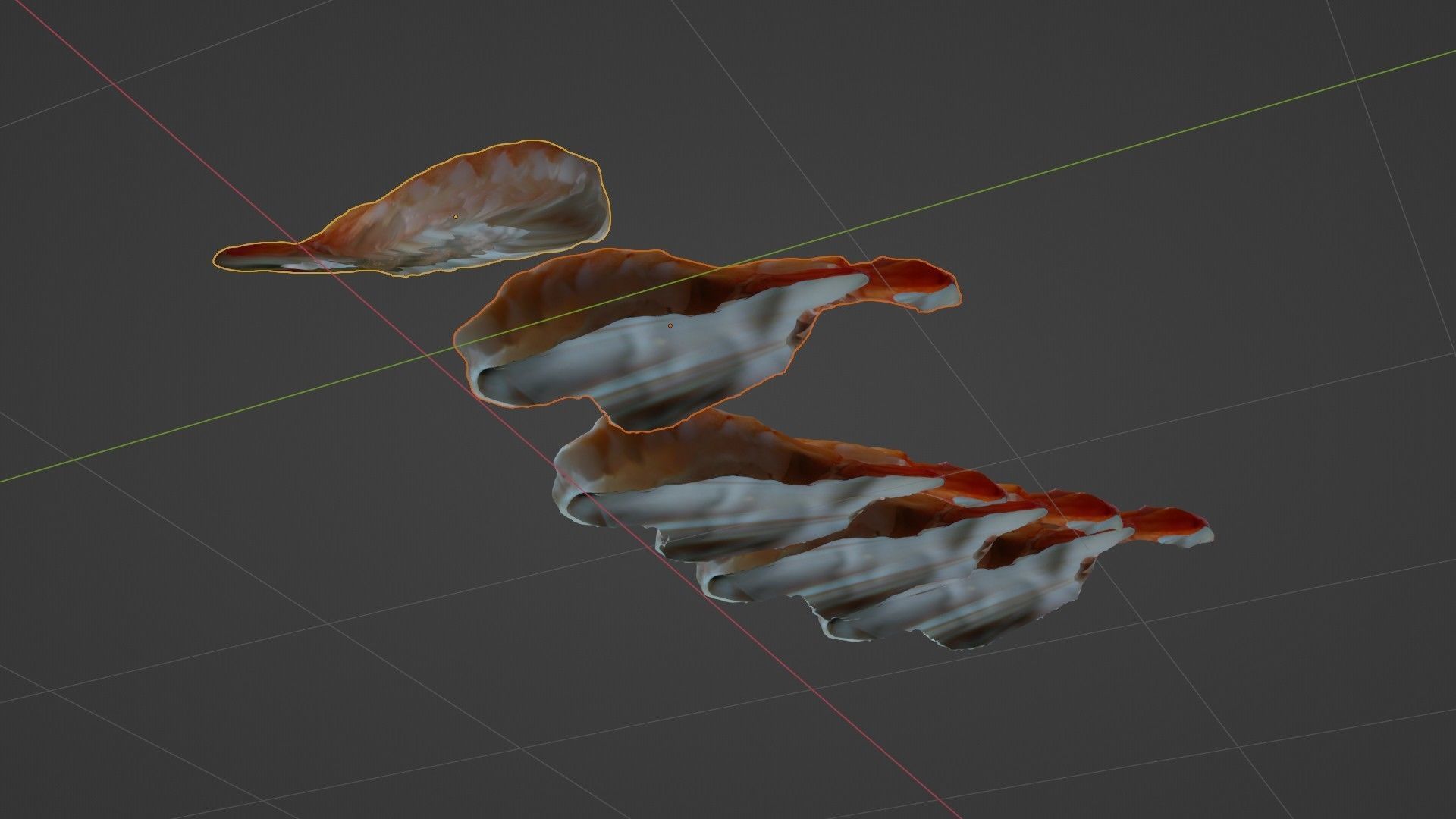 Sushi Delight 3D Scanned Shrimp Nigiri Low-poly 3D model_57
