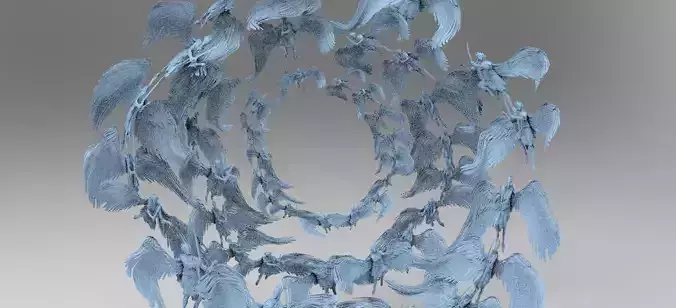 Dantes Inferno Ghost Angel Portal 3D model