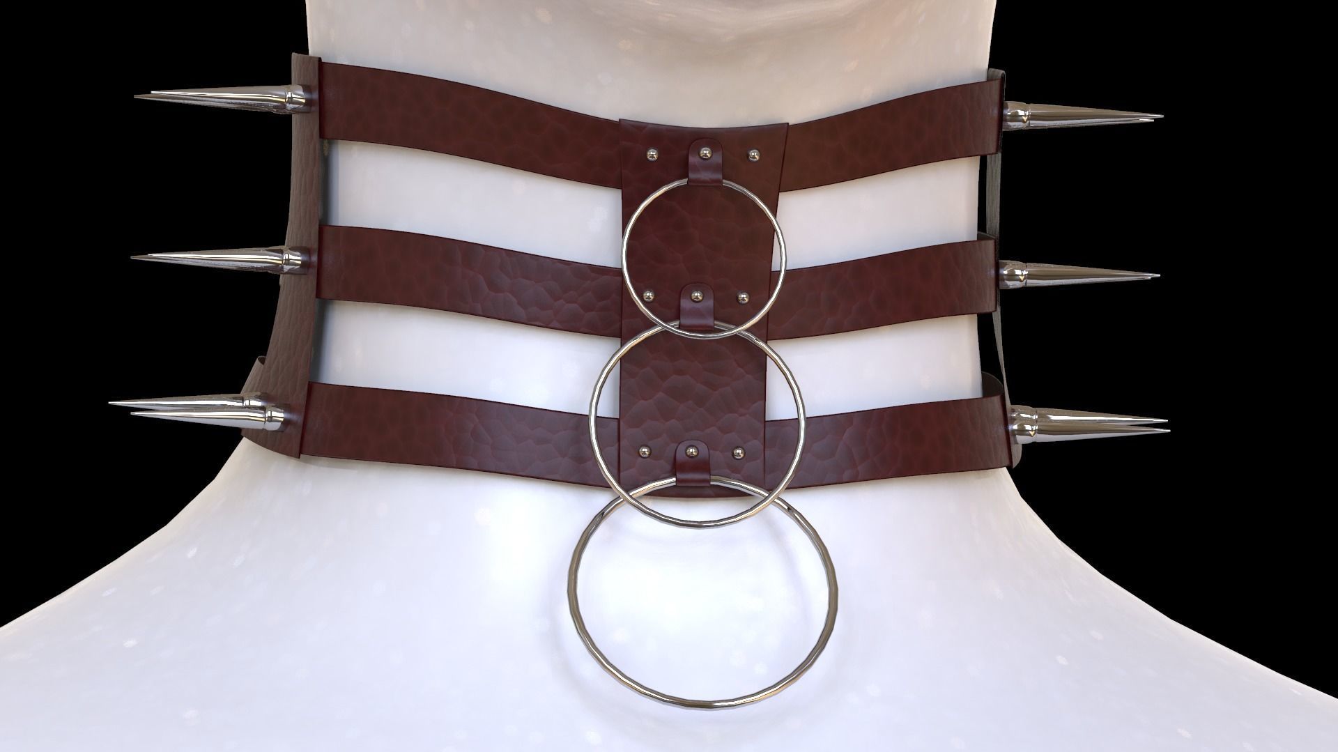 15 choker necklace imm brush and 3dmodel vlo3 Low-poly 3D model_5