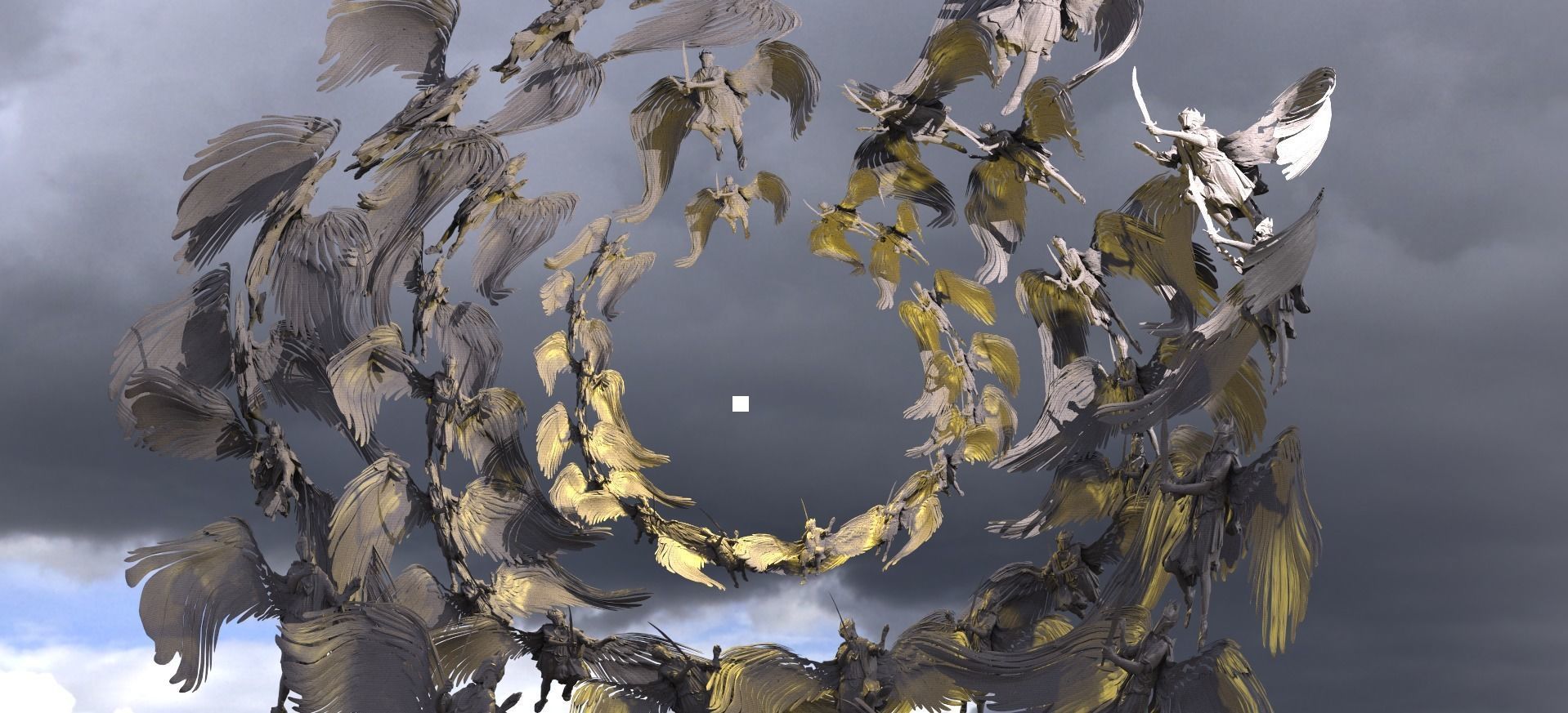 Dantes Inferno Ghost Angel Portal Collection 3D model_16