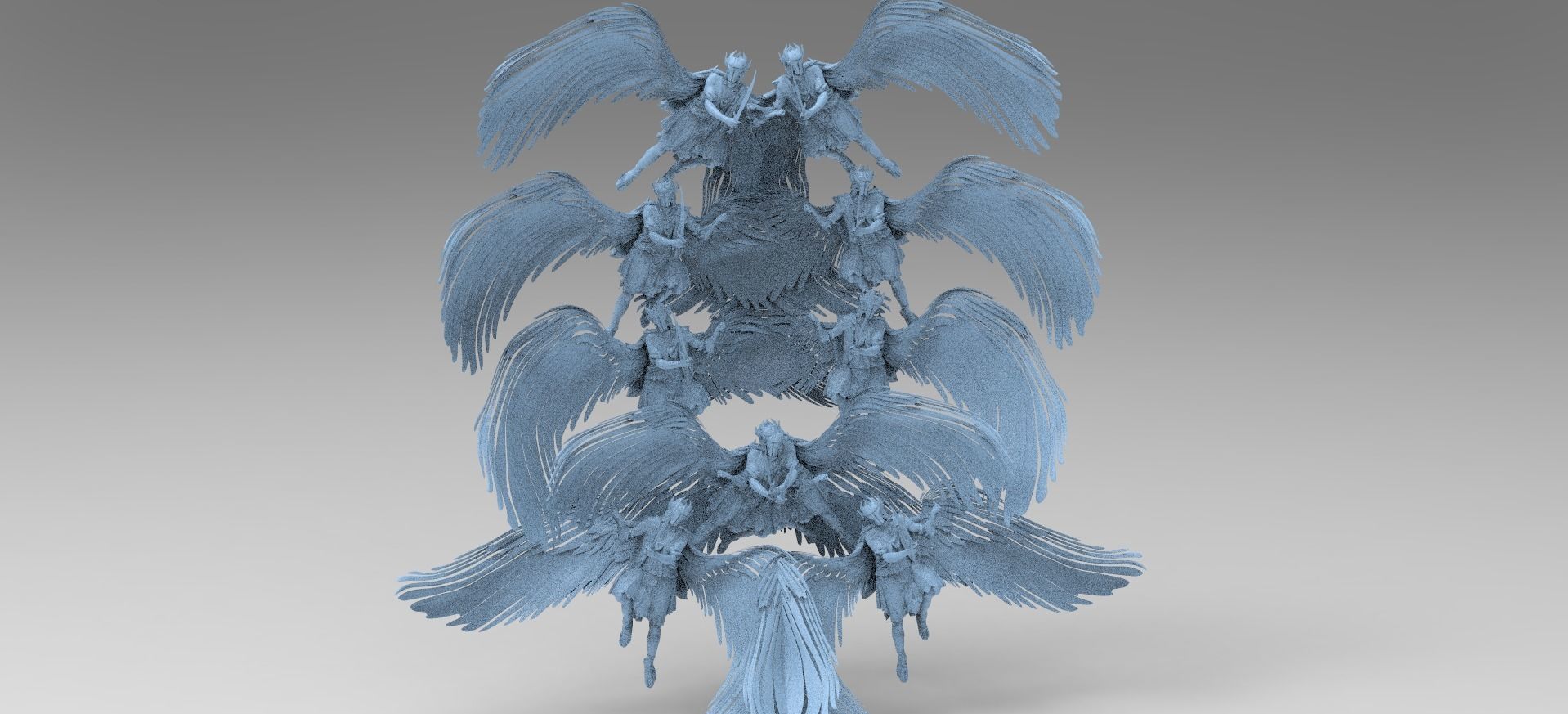 Dantes Inferno Ghost Angel Portal Collection 3D model_14