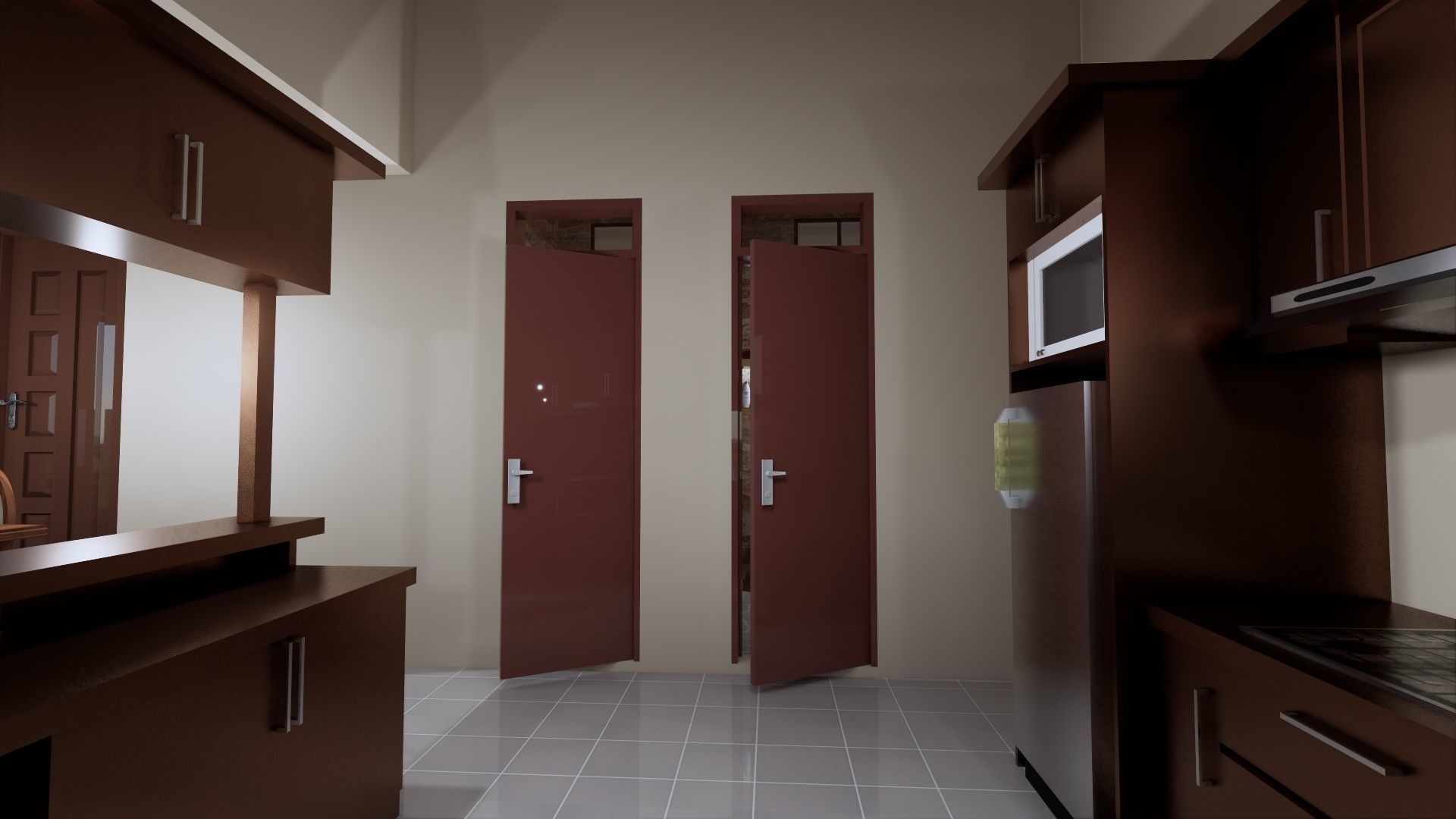 1 floor House Modern Design full interior ready enscape render 3D model_19