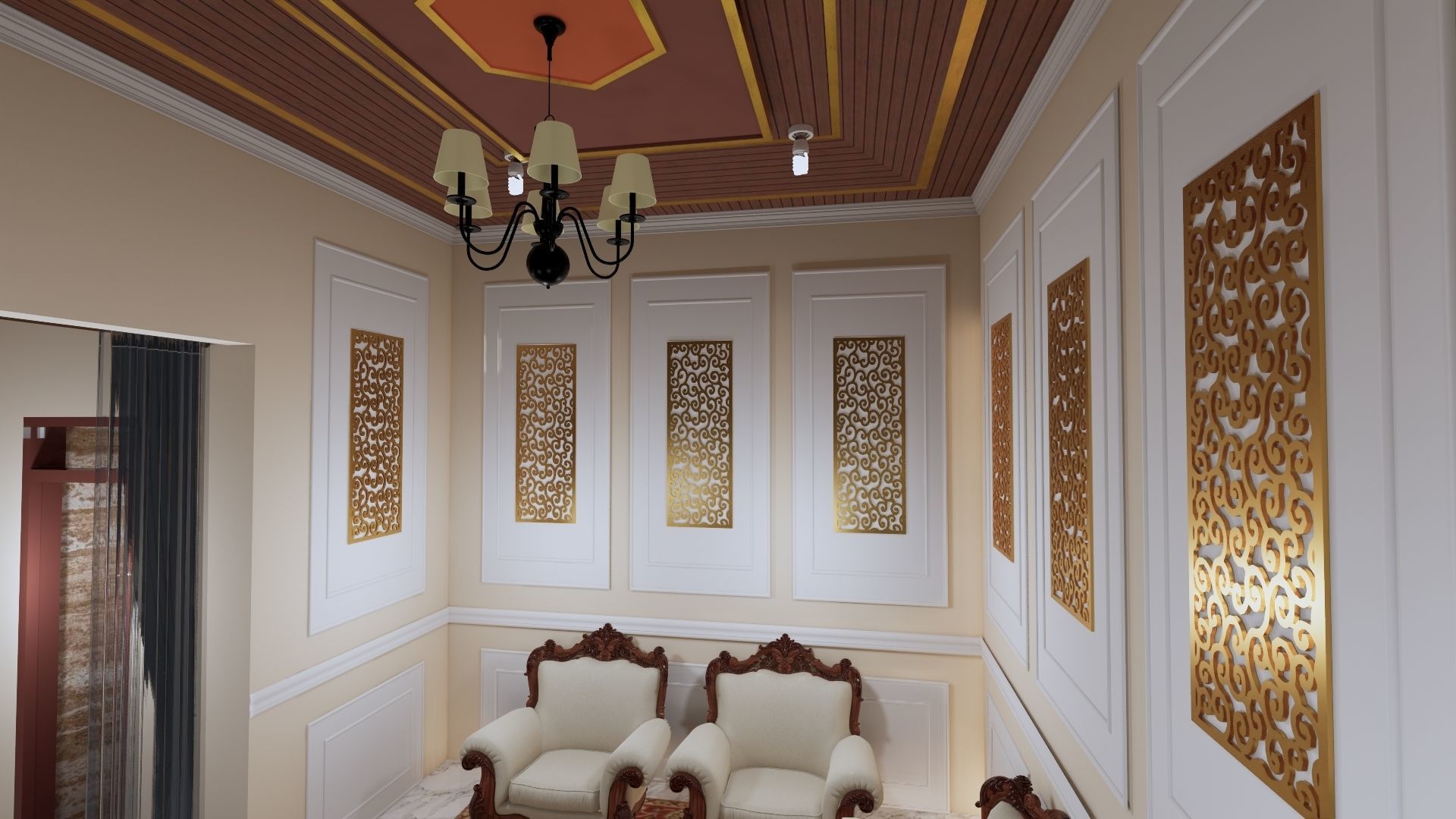 1 floor House Modern Design full interior ready enscape render 3D model_25