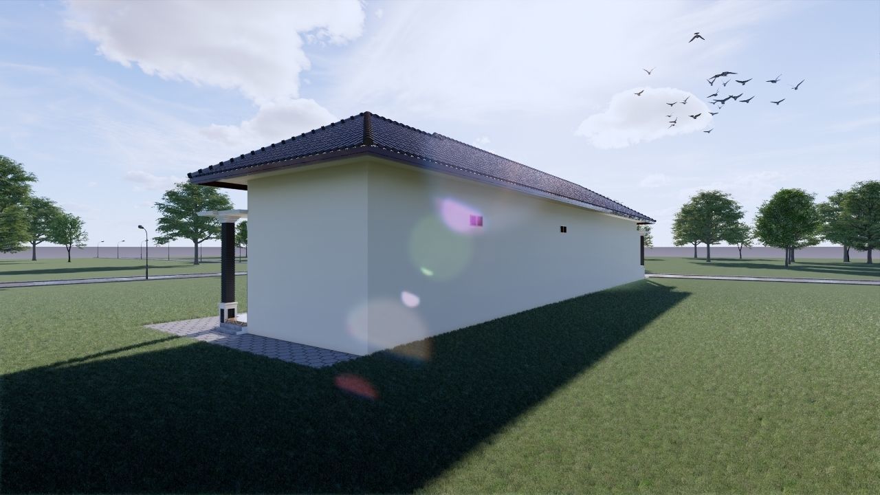 1 floor House Modern Design full interior ready enscape render 3D model_51