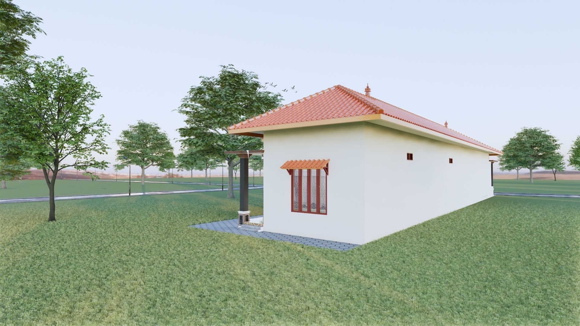 1 floor House Modern Design full interior ready enscape render 3D model_50