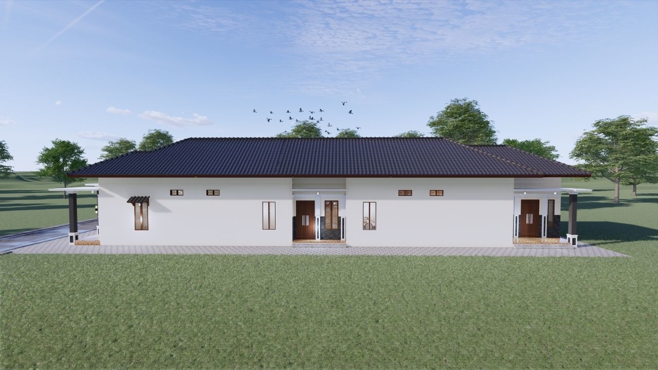 1 floor House Modern Design full interior ready enscape render 3D model_53