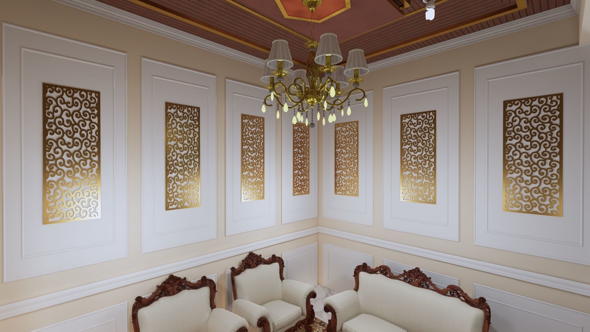 1 floor House Modern Design full interior ready enscape render 3D model_7