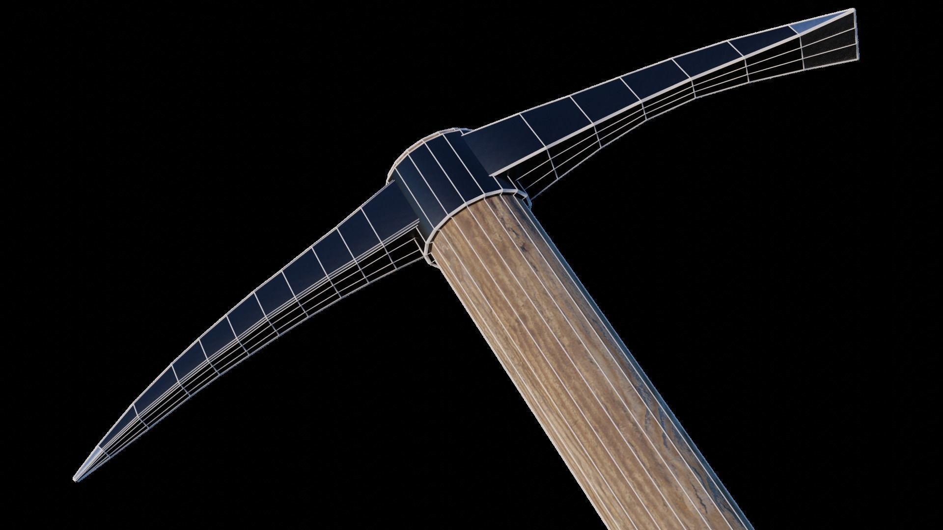 Pickaxe model Low-poly 3D model_7