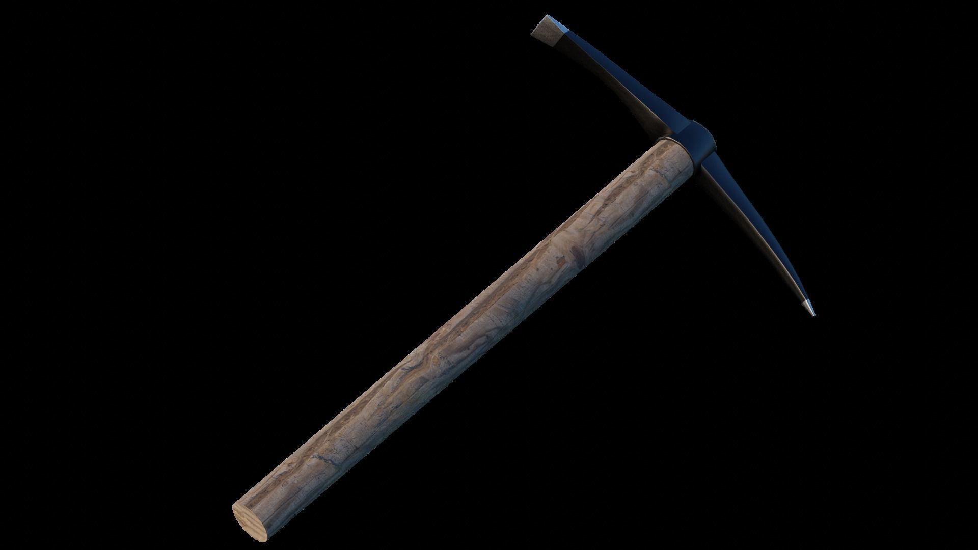 Pickaxe model Low-poly 3D model_5