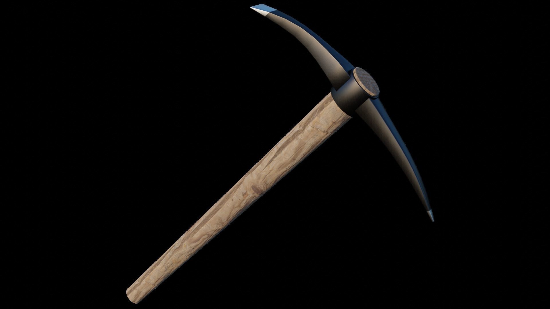 Pickaxe model Low-poly 3D model_2